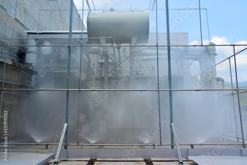 Testing fire sprinkler systems,Deluge valve system testing, Power transformers,Power Plant Thailand 2020
