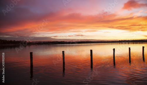 Fototapeta Naklejka Na Ścianę i Meble -  
Abendstimmung am Ammersee 