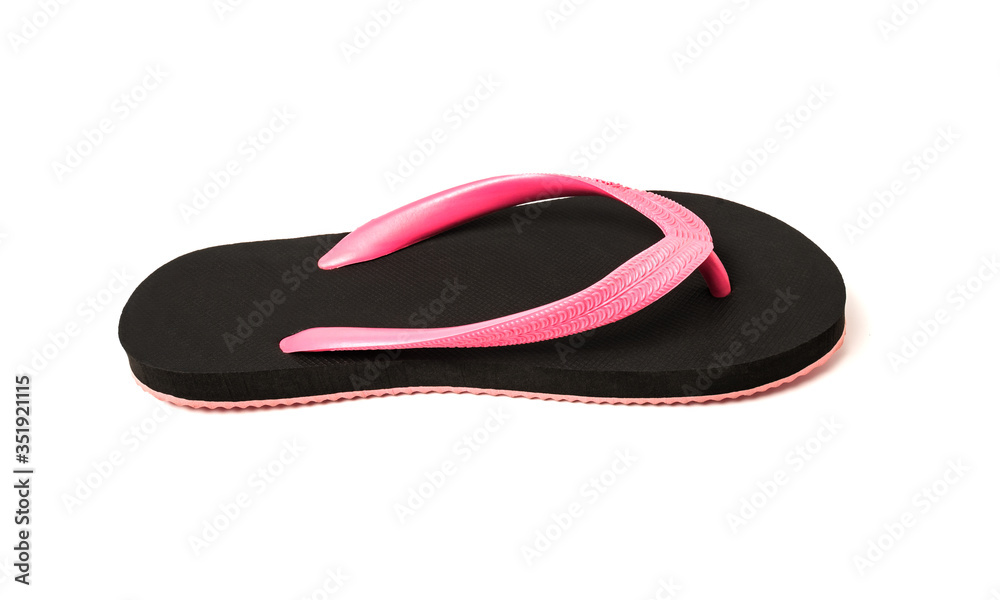 close-up pink sandal isolated on white background. close-up pink sandal isolated on white background.