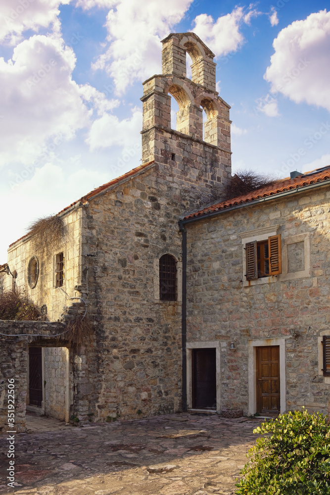 Montenegro. Churches of Old Town of Budva.  Church of Santa Maria in Punta