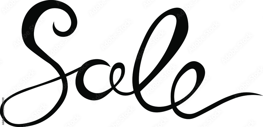 sale vector text on a white background. An illustration of calligraphy with the inscription EPS10 sale vector text on a white background. An illustration of calligraphy with the inscription EPS10