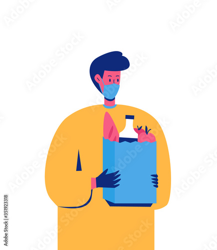 Safe delivery concept. Vector illustration.