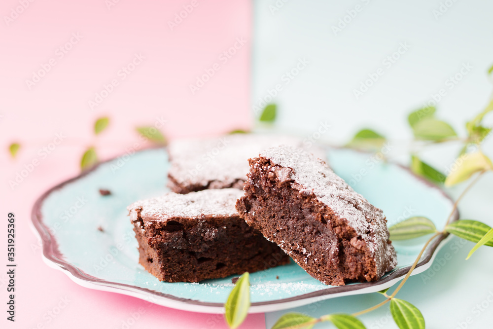 freshly baked brownie cookies Creative bakery concept.