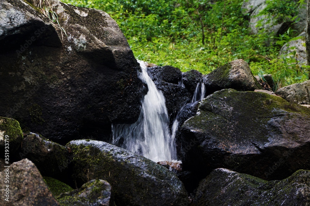 A small waterfall spotted in the Vosges