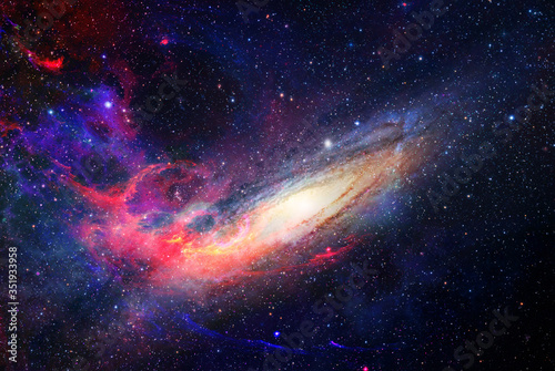 Fototapeta Naklejka Na Ścianę i Meble -  Galaxies and stars in space. Starry sky