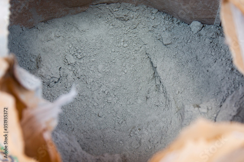 Cement powder in bag package
