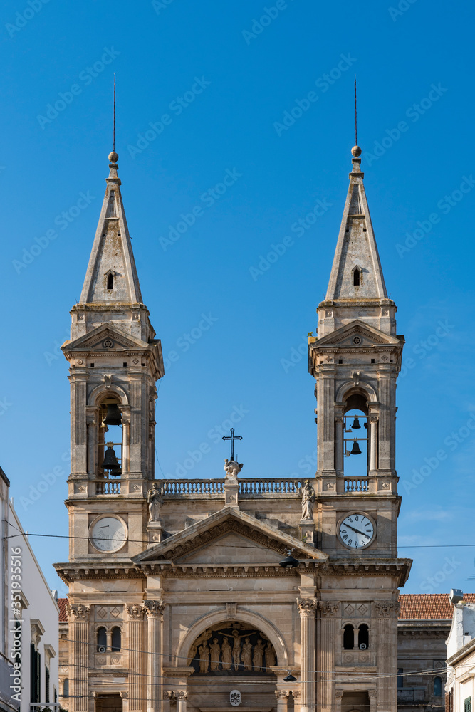 Basilica of Saints Cosmas and Damian. Church in Alberobello, Italy