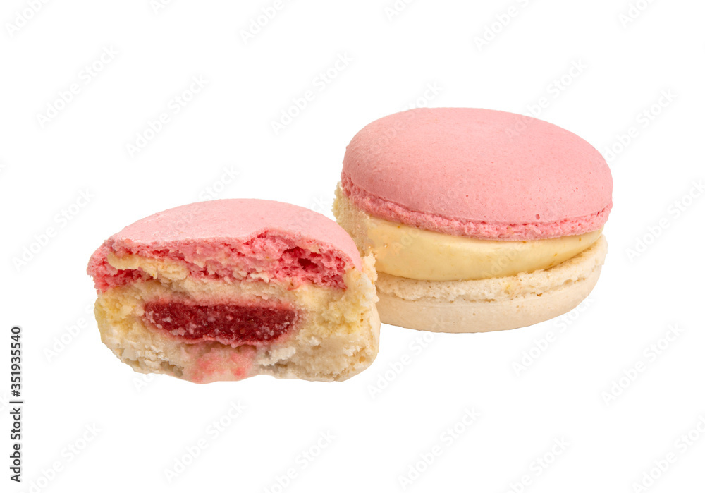 Exclusive macaroon with flavor isolated on the white Exclusive macaroon with flavor isolated on the white