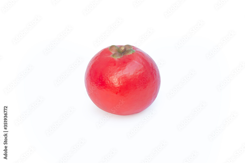 Garcinia cowa Roxb Fruit, Madan red isolated on white background with clipping path . Garcinia cowa Roxb Fruit, Madan red isolated on white background with clipping path .