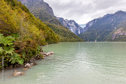 The glacier of Ventisquero Colgante, near the village of Puyuhuapi, Chile