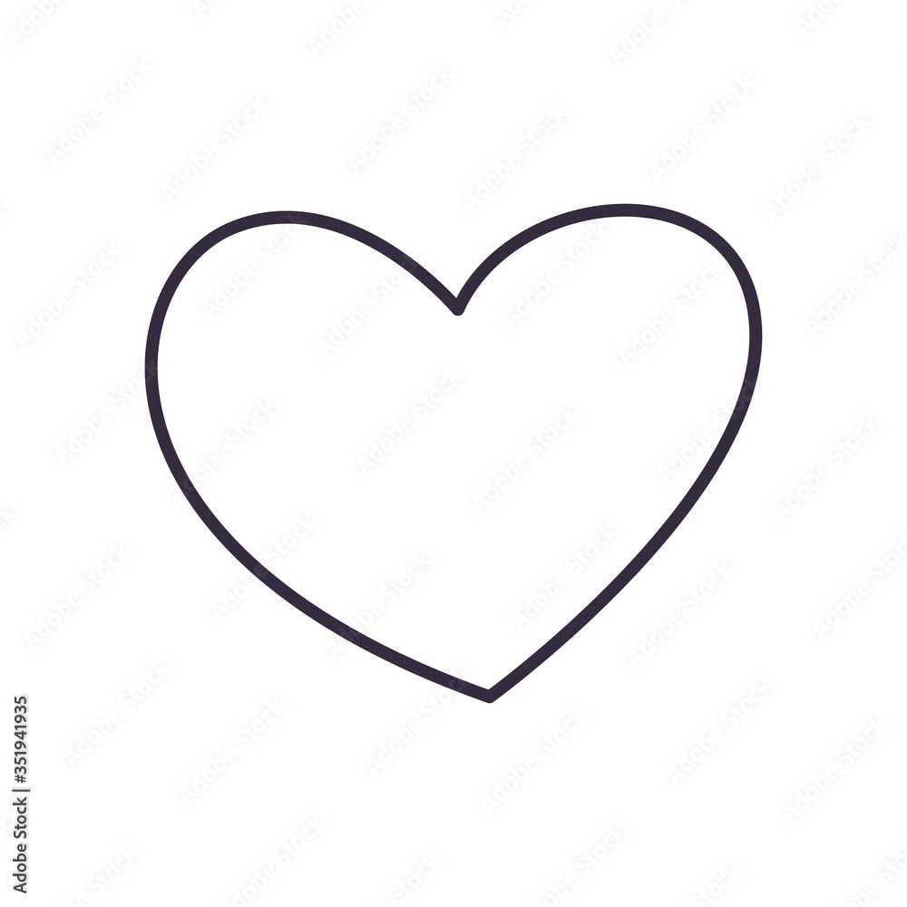Heart line style icon vector design Heart line style icon vector design