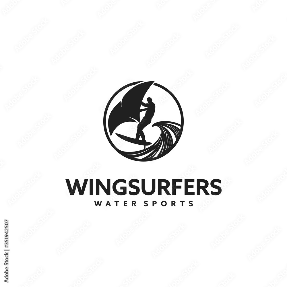 Windsurfing. Vector illustration in the engraving style Windsurfing. Vector illustration in the engraving style
