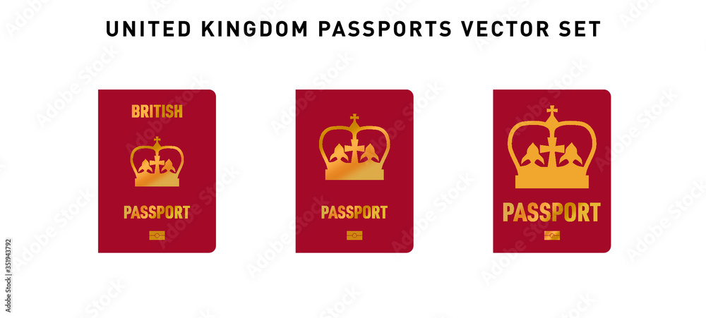 Fototapeta premium United Kingdom passport vector illustration