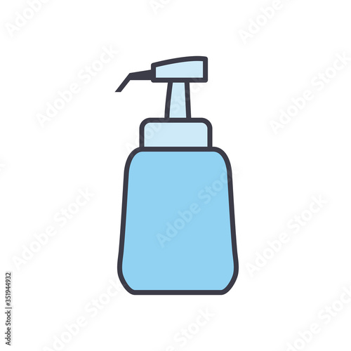 Soap dispenser flat style icon vector design