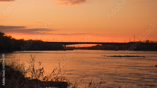 sunset on the Vistula