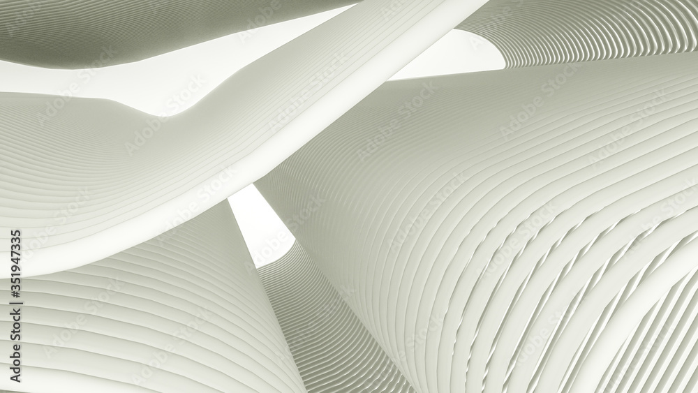 Naklejka premium background from gray abstract cylinders. 3d render illustration