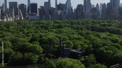 Vision of Central Park in New York City during the covid-19 pandemic