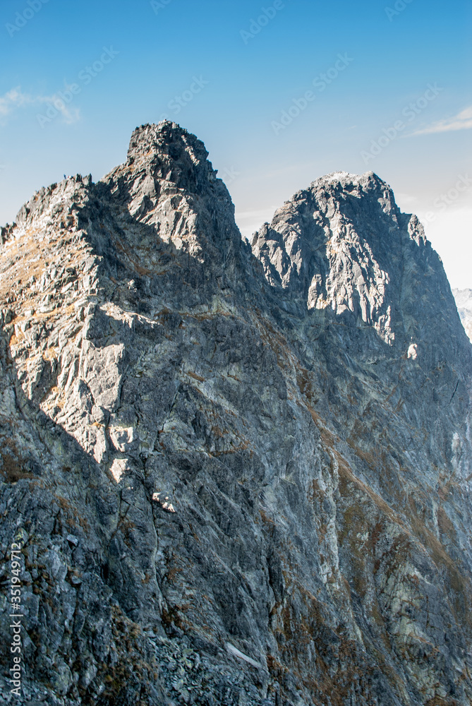 View of Mieguszowiecki Peak from Kazalnica Peak, Morskie Oko, Tatras, Poland