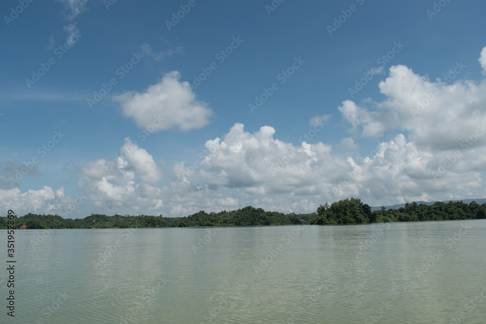 clouds over the lake