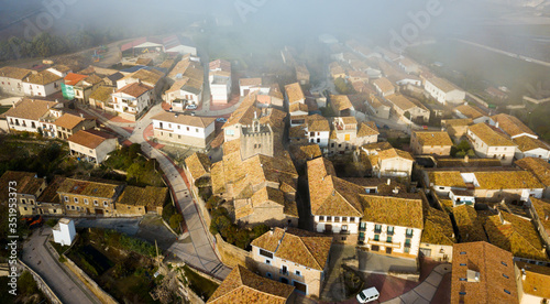 Aerial view of Liedena cityscape