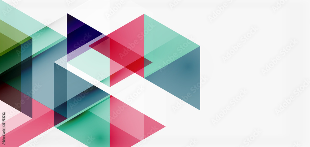 Geometric abstract background, mosaic triangle and hexagon shapes. Trendy abstract layout template for business or technology presentation, internet poster or web brochure cover, wallpaper Geometric abstract background, mosaic triangle and hexagon shapes. Trendy abstract layout template for business or technology presentation, internet poster or web brochure cover, wallpaper