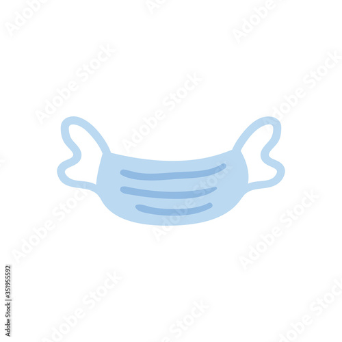 Medical mask flat style icon vector design