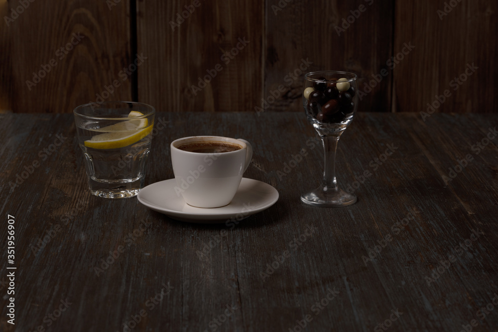 coffee on wooden table
