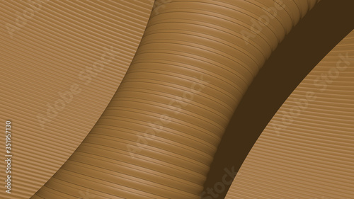 Colorful background of SADDLE BROWN made by 3D illustration of rough surface with texture and tornado shape in middle