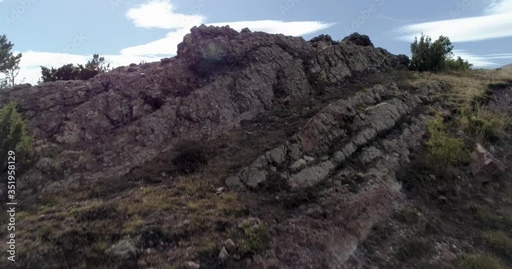 Reveal of layered mountain range in stunning Spanish Pyrenees Reveal of layered mountain range in stunning Spanish Pyrenees