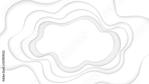 White 3D paper art background smooth texture background 