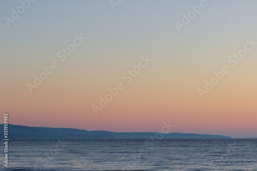 Sunset over the river in Ukraine. Amazing background