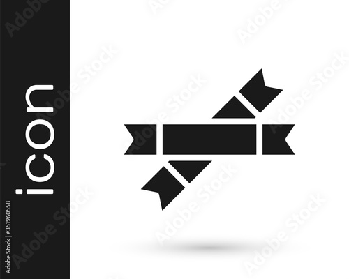 Grey Sugar stick packets icon isolated on white background. Blank individual package for bulk food products as coffee, salt, spices. Vector