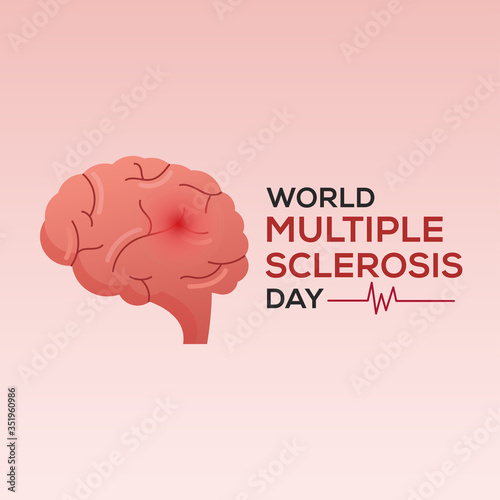 world multiple sclerosis day illustrator vector