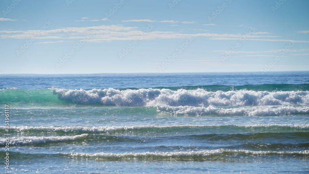 Waves at the beach on the Westcoast, New Zealand