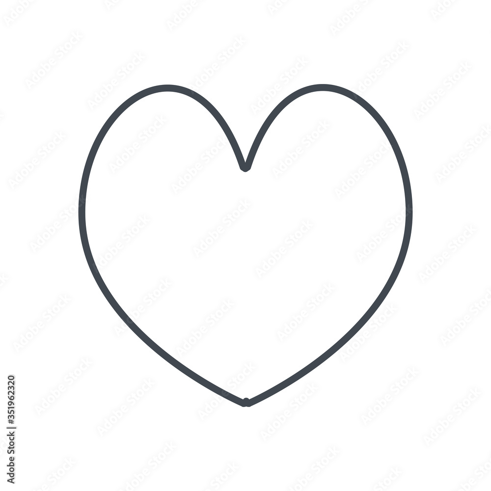 Heart line style icon vector design