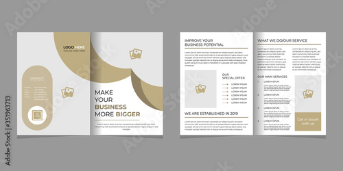 A4 Business template bi fold brochure