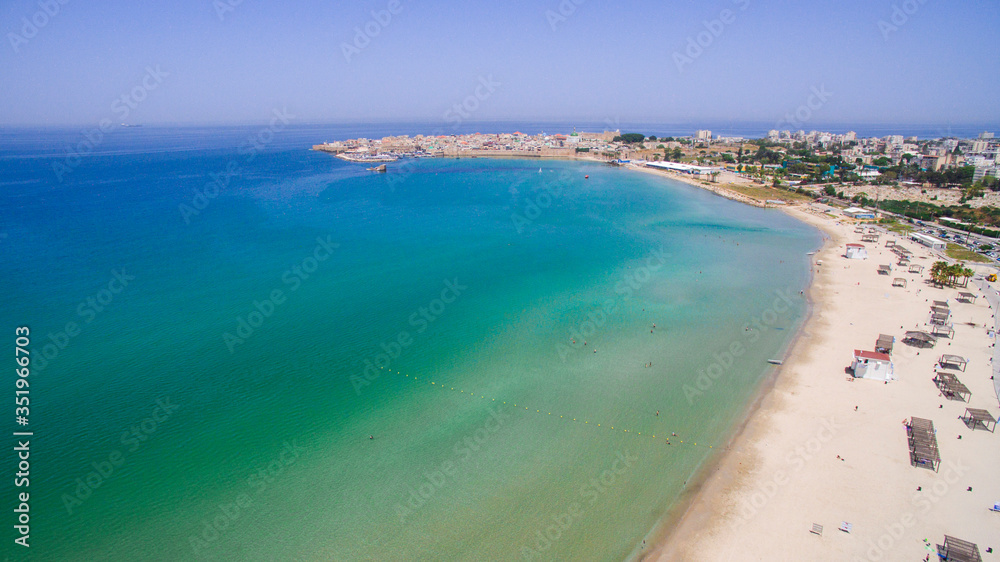 Aerial view of the beach in Acre