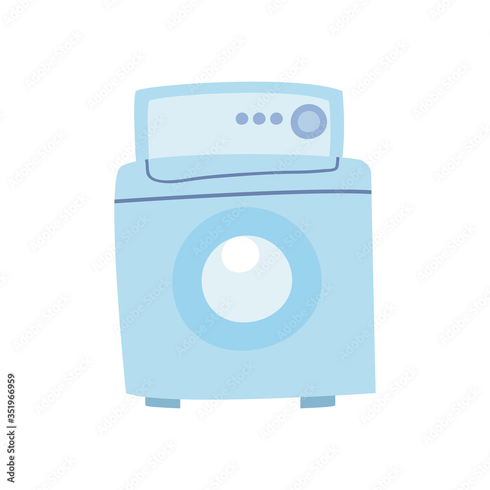 Washing machine flat style icon vector design Washing machine flat style icon vector design