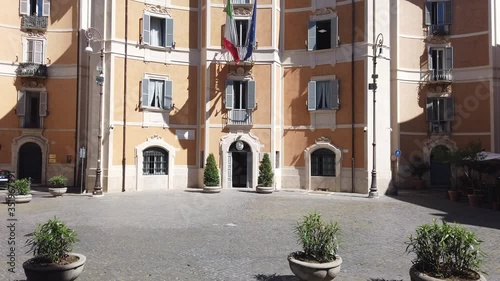 The beautiful Piazza Sant'Ignazio (Saint Ignatius Square) in Rome, Italy. photo