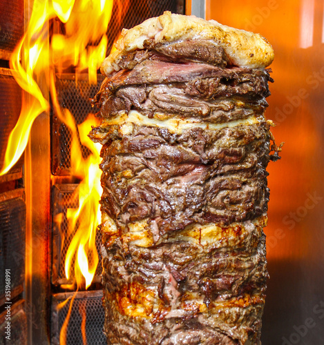meat on the grill, Shawarma