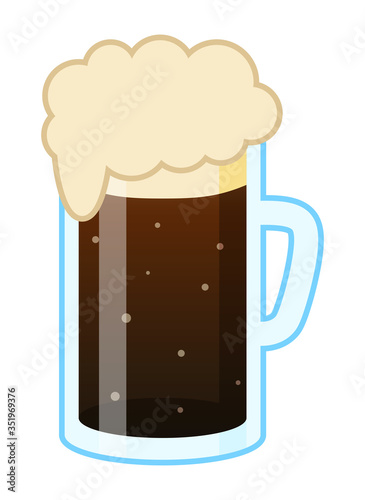 黒ビールのイラスト