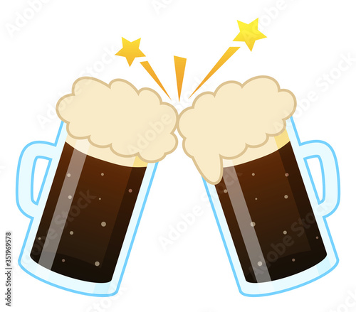 黒ビールで乾杯