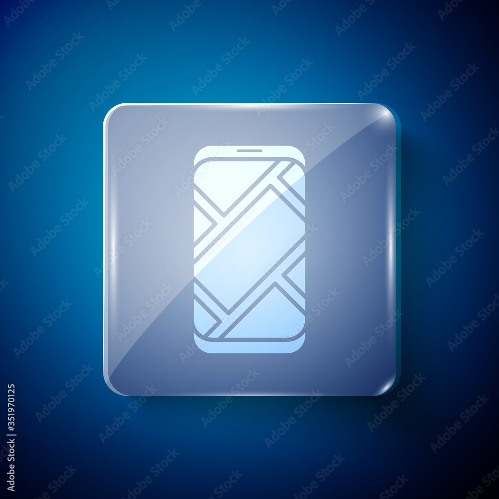 White Infographic of city map navigation icon isolated on blue background. Mobile App Interface concept design. Geolacation concept. Square glass panels. Vector White Infographic of city map navigation icon isolated on blue background. Mobile App Interface concept design. Geolacation concept. Square glass panels. Vector