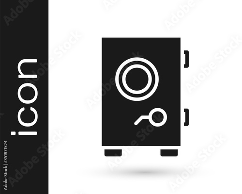 Grey Safe icon isolated on white background. The door safe a bank vault with a combination lock. Reliable Data Protection. Vector