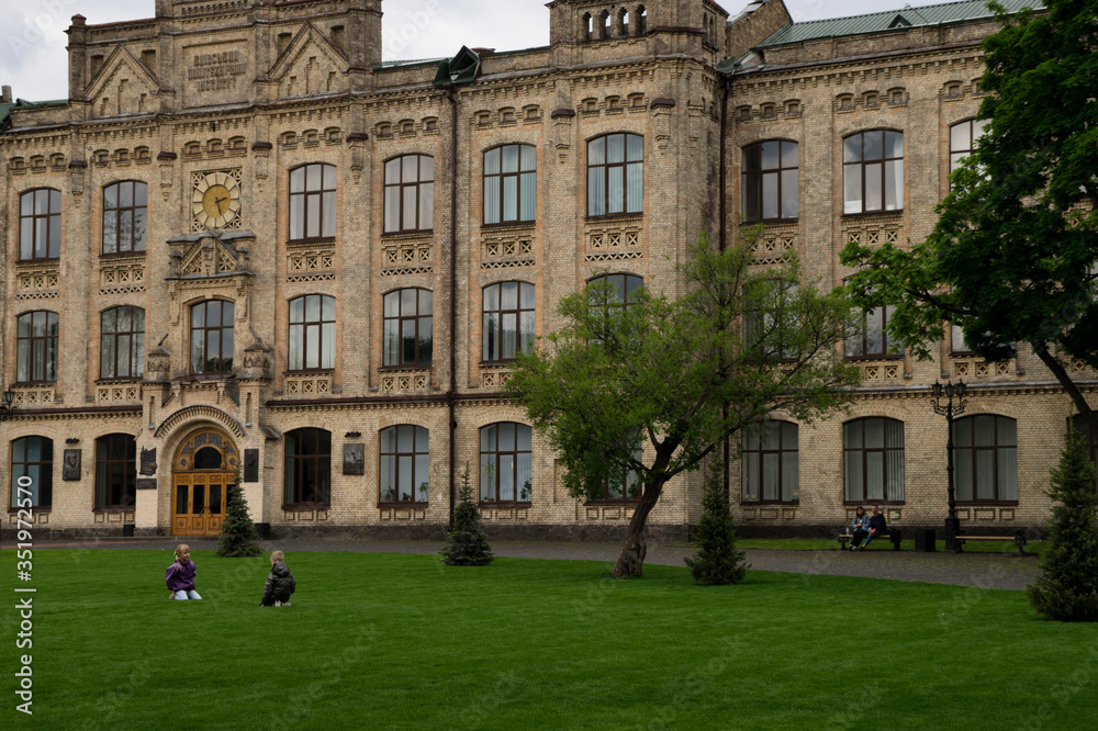 Old historical europian  buildings in the city