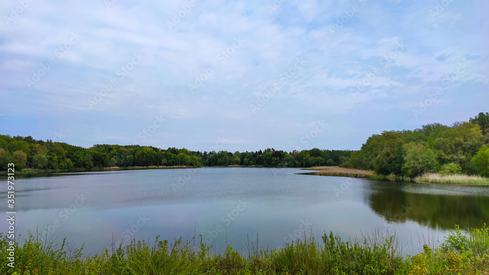 Perfect lake landscape in the spring season