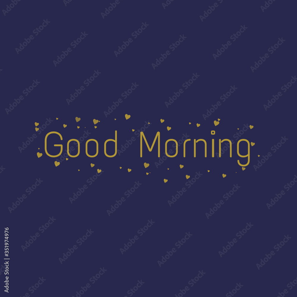 Good morning wishes greeting card on abstract background with colorful text, graphic design illustration wallpaper