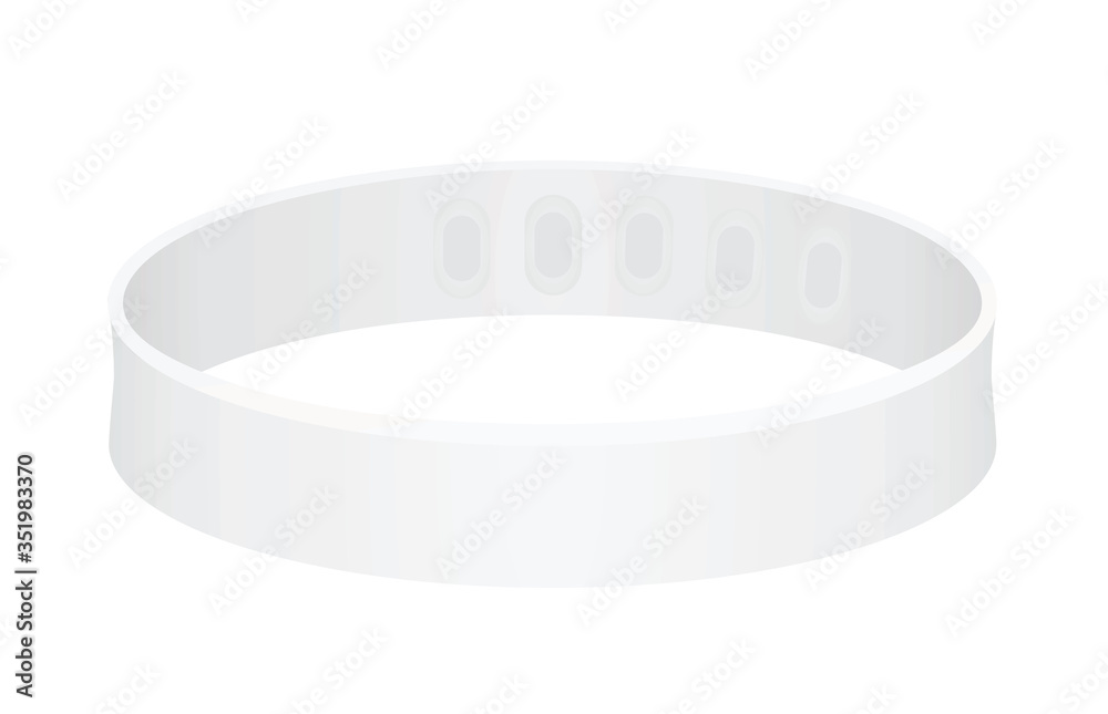 White bracelet blank. vector illustration White bracelet blank. vector illustration