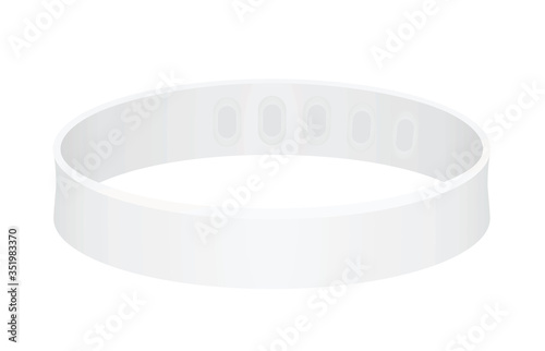 Fotografia White bracelet blank. vector illustration