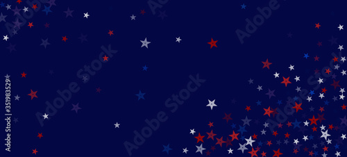 National American Stars Vector Background. USA Labor Memorial Independence President's 4th of July 11th of November Veteran's Day 